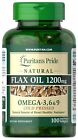Puritan's Pride Natural Flax Oil 1200 mg - 100 Rapid Release Softgels