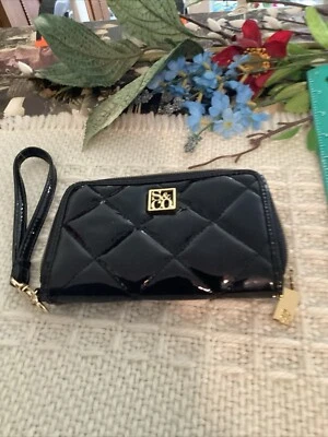 Style & Co Black Patent Leather  Black Wallet/wristlet, Pre Owned - Image 1 of 4