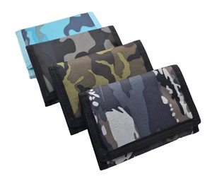 Mens Boys Camouflage New Canvas Wallet Coin Pouch Credit Card Holder Army - Picture 1 of 65