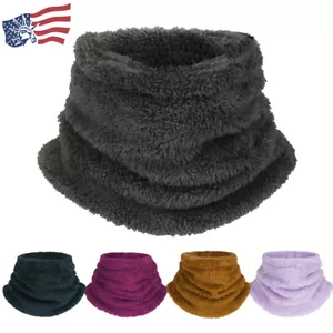 Fleece Neck Warmer Gaiter Balaclava Scarf Wrap Winter Windproof Face Covering - Picture 1 of 24