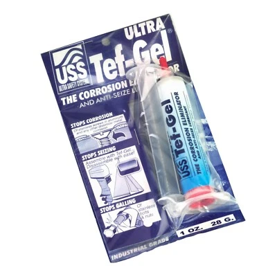 Tef-Gel / Tef gel / PTFE  thread sealant / lubricant 20cc 1oz Syringe plus brush - Image 1 of 2