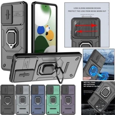 For Xiaomi 14 Redmi Note 13 12 Pro POCO Armor Case Sliding Lens Protection Cover - Image 1 of 4
