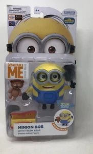 Despicable Me MINION MADE BOB with TEDDY BEAR DELUXE ACTION FIGURES Poseable NEW - Picture 1 of 3