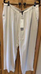 NWT Eileen Fisher BONE Silk Crepe Straight Leg Lined Pants $258 2X NIP - Picture 1 of 5