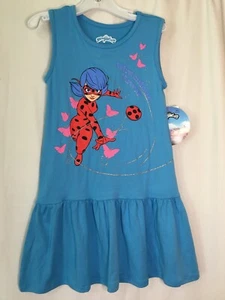 New Ladybug Dress Girls Blue soft Many sizes - Picture 1 of 4