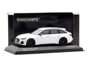 1/43 Audi RS6 Avant 2019 C8 Typ 5G White Metallic Minichamps Diecast Model New - Picture 1 of 4