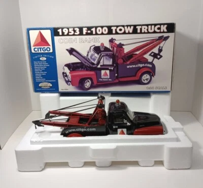 Gearbox Collectables Citgo 1953 F-100 Tow Truck Die Cast Coin Bank 1:24 scale - Image 1 of 4