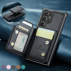2in1 Leather Wallet Case RFID Blocking For Samsung S24 S23 S22 S21 S20 Note20 10 - Picture 1 of 70