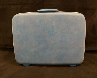 Equipaje rígido vintage Samsonite retro azul silueta años 60 - grande 20" con llave Foto 1 de 4