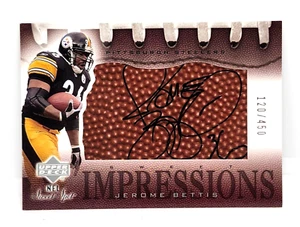 JEROME BETTIS 120/450 AUTO ~ 2002 UPPER DECK NFL SWEET SPOT / IMPRESSIONS #SI-JB - Picture 1 of 2