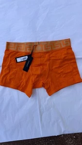 NWT VERSACE Men's classic Greca Border Trunks (Boxer Briefs) ORANGE ITALY 6/L - Picture 1 of 5