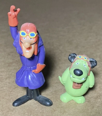 Vintage Artoy Wacky Races Dick Dastardly & Muttley Dog PVC Figures Hanna Barbera Cover