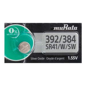 1 Murata Silver Oxide SR41SW SR41W SR41 Watch 1.55V Battery- Replaces Sony - Picture 1 of 3