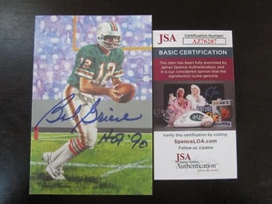 1993 Bob Griese Goal Line Art Card Autograph Signed Auto Card JSA Miami Dolphins - Picture 1 of 3