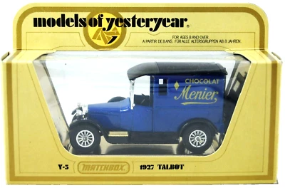 Matchbox of Yesteryear No:Y-5 1927 TALBOT Van in MENIER CHOCOLAT Green Logo MIB - Image 1 of 4