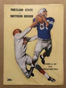 PORTLAND STATE COL @ SOUTHERN OREGON COL COLLEGE FOOTBALL PROGRAMS 1957 EX - Picture 1 of 1