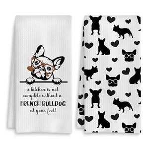 French Bulldog Gifts Kitchen Towels French Bulldog Gifts for Women Frenchie G... - Picture 1 of 6