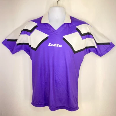 Lotto Mens Activewear Jersey Shirt Purple White Color Block Collar Spell Out XS - Image 1 of 3