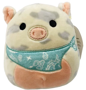 Squishmallows Rosie the Spotted Pig Teal Bandana 5" New With Tags - Picture 1 of 3