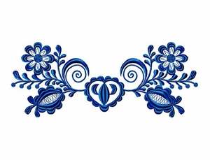 Machine embroidery design Floral pattern Folk embroidery ornament Set 3 sizes - Picture 1 of 11