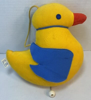 Musical Pull String Duck Stuffed Plush 7.5” Sterntaler Germany Works - Image 1 of 4