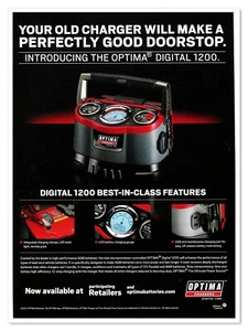 OPTIMA Batteries Digital 1200 Charger 2013 Full-Page Print Magazine Auto Part Ad - Picture 1 of 4