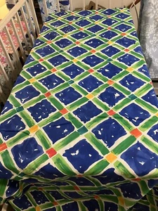 Vintage Multicolor Floral Queen Duvet Tropical 100% Cotton Reversible Unused - Picture 1 of 8