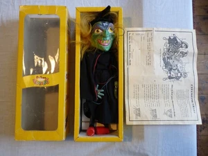 VINTAGE 1963 PELHAM PUPPET " WICKED WITCH" BOXED & INSTRUCTIONS 12"- EXCELLENT ! - Picture 1 of 13