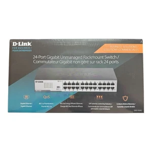 Conmutador de montaje en rack de escritorio de metal no administrado Gigabit de 24 puertos D-Link DGS-1024D - Imagen 1 de 3