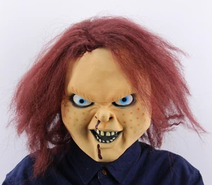 Máscara Halloween Diablo Asesino Muñeca Casco Chucky Máscara Disfraz Horror Látex - Imagen 1 de 6