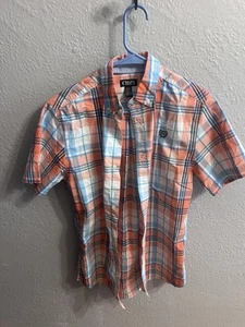 Camisa Chaps Niño Grande 14-16 Cuadros Abotonada Manga Corta Cuello - Imagen 1 de 7