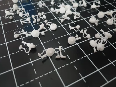 HO Scale Gooseneck Lamps Lights Unlit 48 Pcs - Image 1 of 3