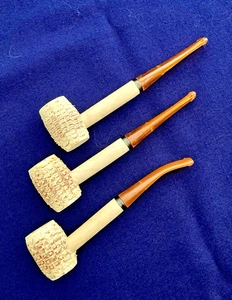 3 Corn Cob Pipes Unbranded Tobacco Smoking Pipe 5.75" Scarecrow Snowman Access. - Picture 1 of 5
