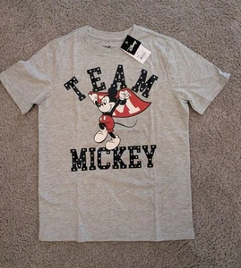 Team Mickey Mouse Disney USA Grey T-Shirt Boys  Size M NWT - Picture 1 of 9