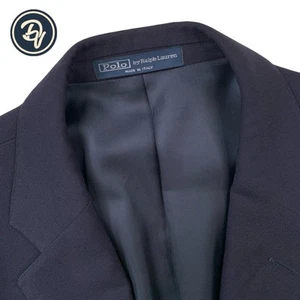 Mens 40 R Polo by Ralph Lauren Italy " Tailored Fit " Navy Blue Bronze Button - Picture 1 of 13