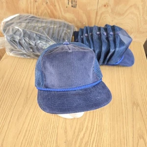 Cappello Vintage 80’ 90’ Velluto a coste Snapback Adj OTTO Royal Blue Rope NOS 1 per - Foto 1 di 6