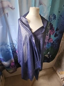 Niwicee Sparkling Shawl And Wrap With Tassel Soft Lightweight Silver Shawl Scraf - Picture 1 of 24