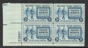 ALLYS STAMPS US Plate Block Scott # 963 3c American Youth [4] MNH F/VF [STK] - Picture 1 of 1