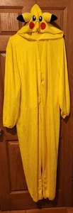 Pokemon Pikachu Adult Costume One Piece Jumpsuit Unisex Yellow Cosplay XL-2XL - Picture 1 of 5
