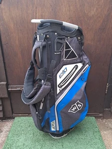 Wilson Staff Exo Golf Stand Bag Black/White/Blue. (#207) - Picture 1 of 11