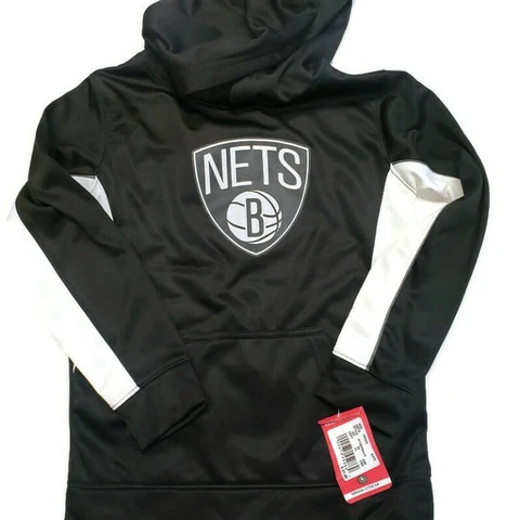 NBA Brooklyn Nets Youth Kids Pullover Hoodie Black Boys Size XS (4/5) S (6/7) Cover