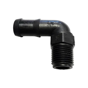 Banjo 90 Degree Hose Barb Fitting 1/2" MNPT X 3/4" Barb - HB050/075-90 - Picture 1 of 5
