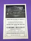 The Clarendon Hammersmith Broadway 1954 Advert Cutting