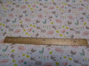 2 yardas tela blanca de franela para animales de granja/ovejas/cerdo/pollo - Imagen 1 de 1