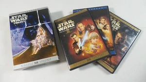 Star Wars Episodes 1-6 Original + Prequel Trilogies All w Inserts  (DVD) VG+/EX- - Picture 1 of 8