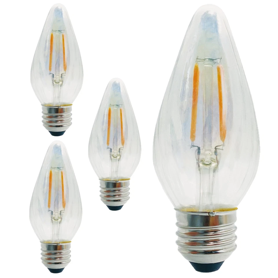 Diodesy 4PK LED Fiesta Filament Light Bulb F15, All Dimmer, 4W, 40W, 2700K - Image 1 of 4
