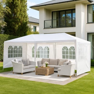 10'x20' Outdoor Party Tent with 4 Removable Sidewalls – Waterproof PE Canopy - Picture 1 of 5