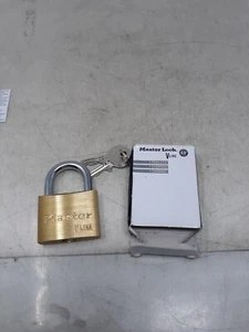 Master Lock 4150Ka Padlock, Keyed Alike, Standard Shackle, Rectangular Brass - Picture 1 of 5
