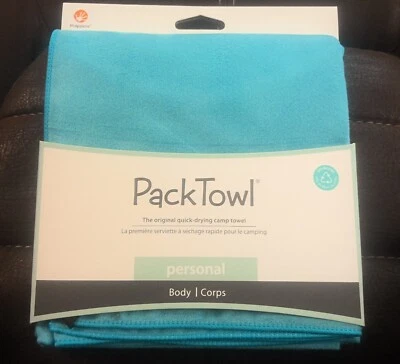 PackTowl Toalla de campamento de secado rápido cuerpo personal 25x54 pulgadas Control de olores de microfibra Foto 1 de 2