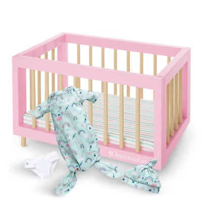 AMERICAN GIRL LITTLE BITTY BABY CRIB & SLEEPER SET FOR 7.75" DOLL NEW! (no doll) - Image 1 of 4